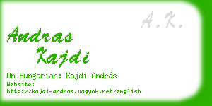 andras kajdi business card